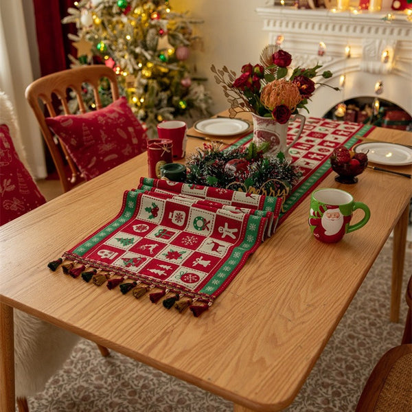 Christmas Checked Table Runner