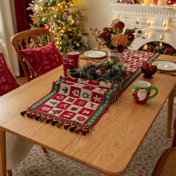 Christmas Checked Table Runner