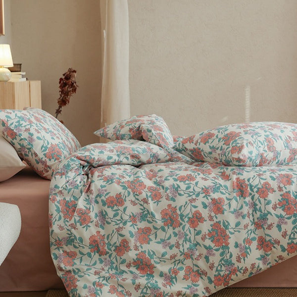 Pink Flower Bedding Set