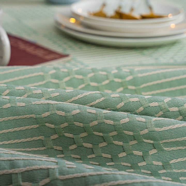Vintage Geo Weave Tablecloth