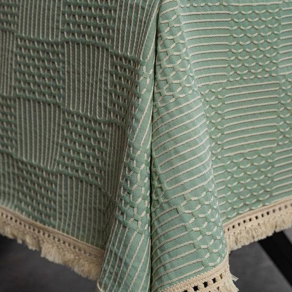 Vintage Geo Weave Tablecloth