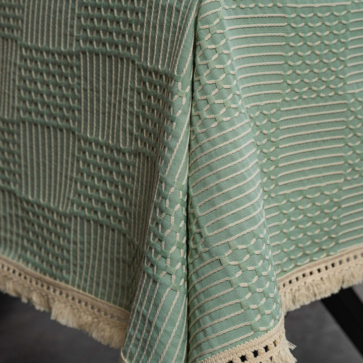 Vintage Geo Weave Tablecloth