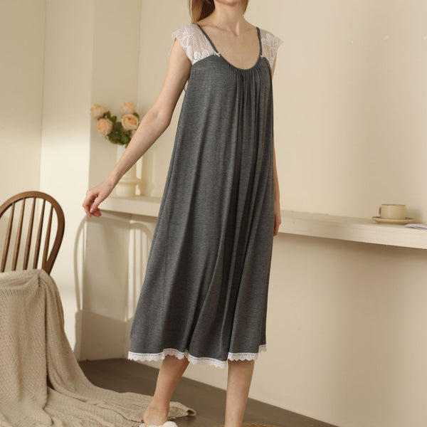 Butterfly Long Modal Chemise Dress