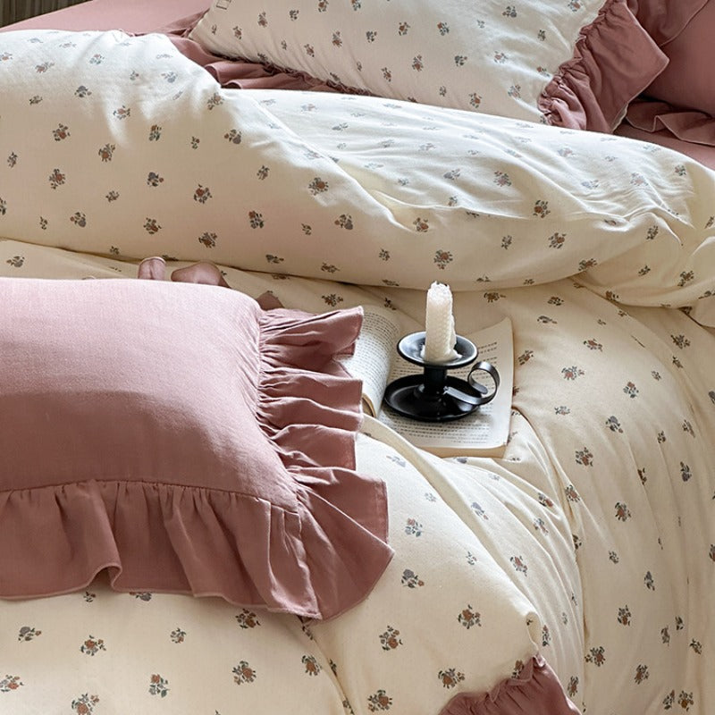 Frilly Floral Bedding Set