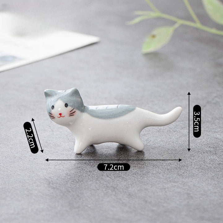 Wagging Tail Cat Chopsticks Holder Set