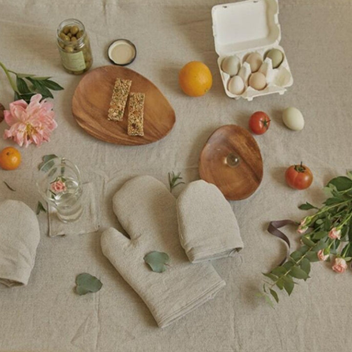 Japanese Linen Oven Mitts