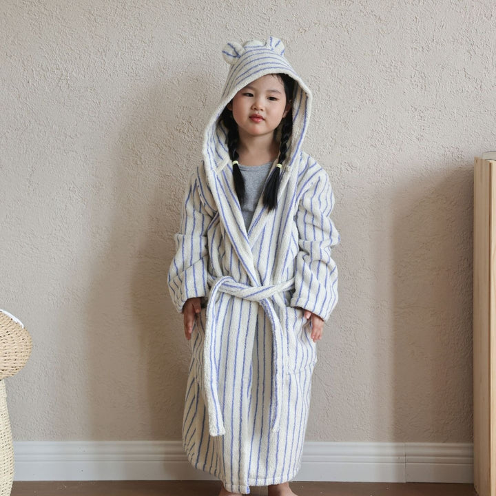 Coastal Striped Kid Bathrobe