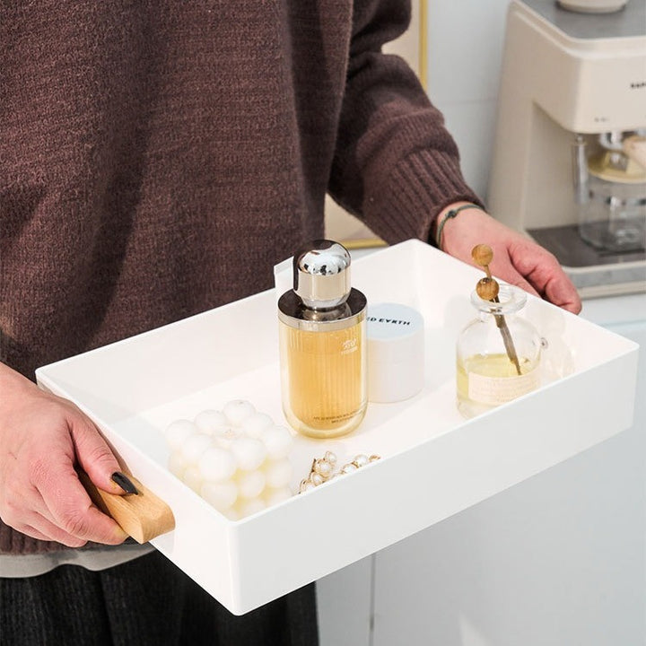 Minimalist Wooden Handle Tray