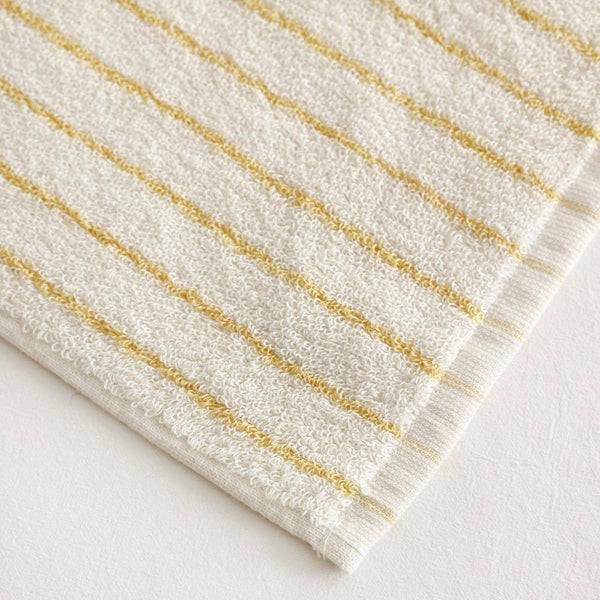 Lemon Yellow Striped Towel Collection