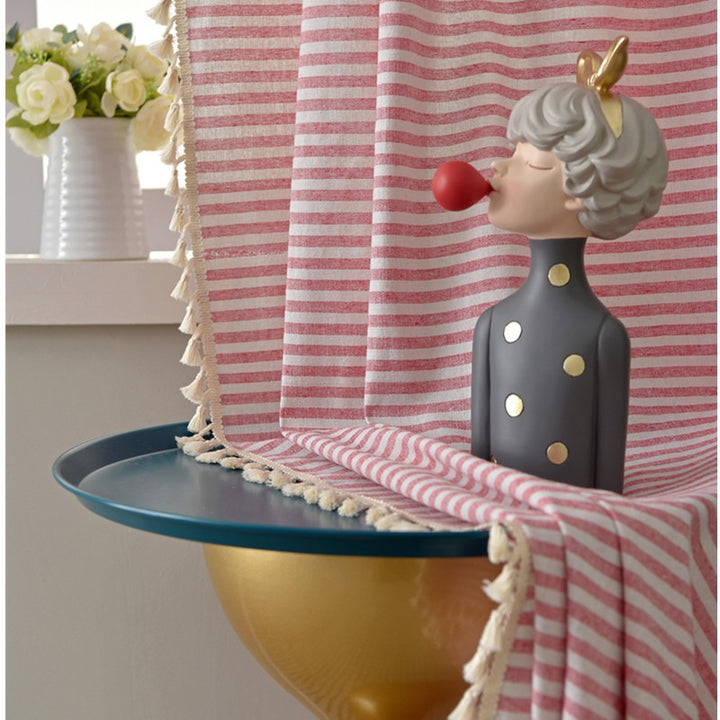 Beach Villa Striped Curtain