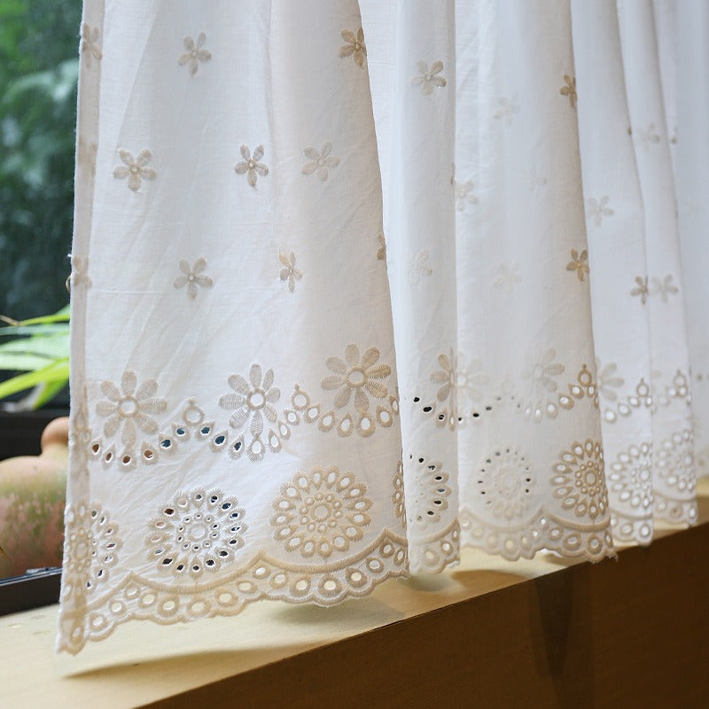 Sweet Lace with Cherry Cabinet Curtain