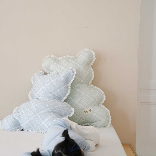 Plaid Teddy Cushion