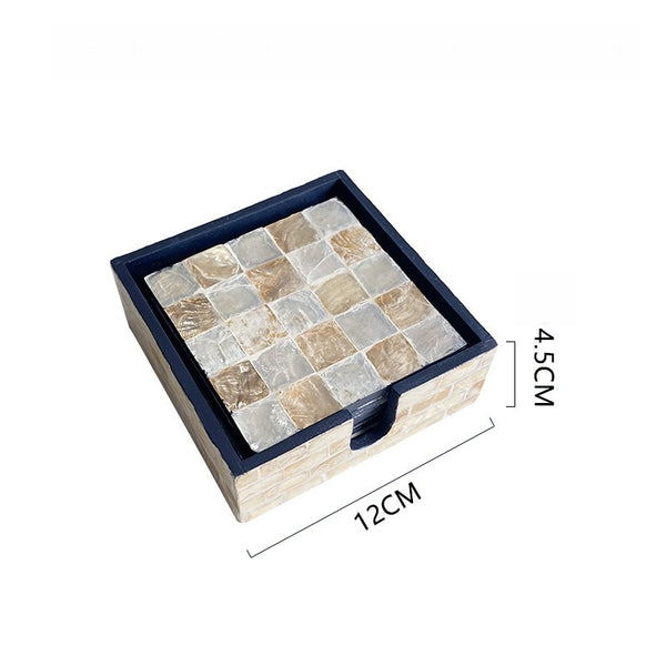 Pearl Shell Coaster Set