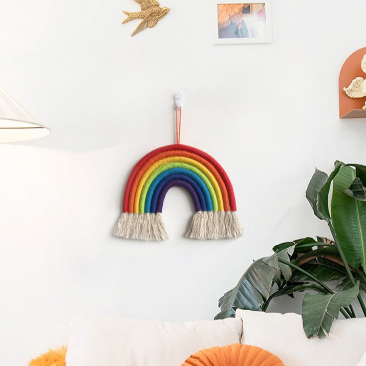 Handcrafted Rainbow Macrame Decor