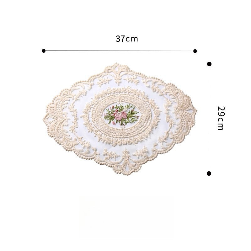 Vintage Garden Embroidered Coaster Set