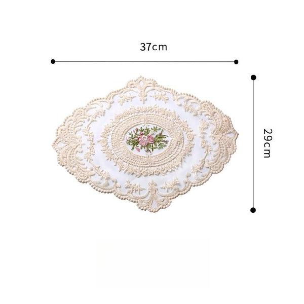 Vintage Garden Embroidered Coaster Set