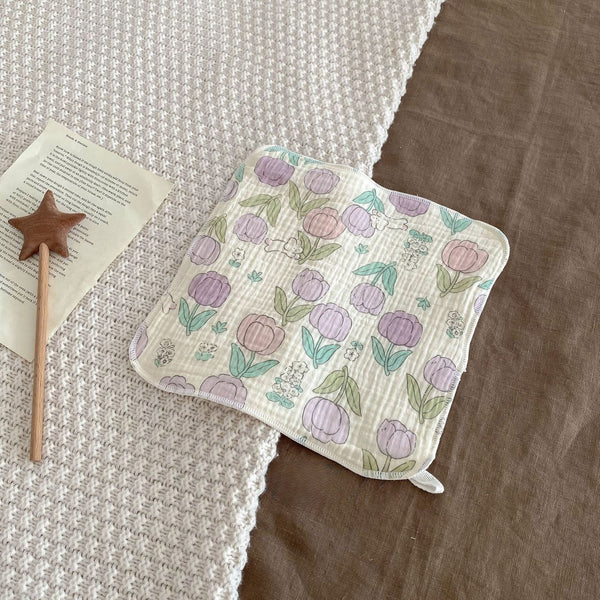 Tulip Muslin Burp Cloth Set