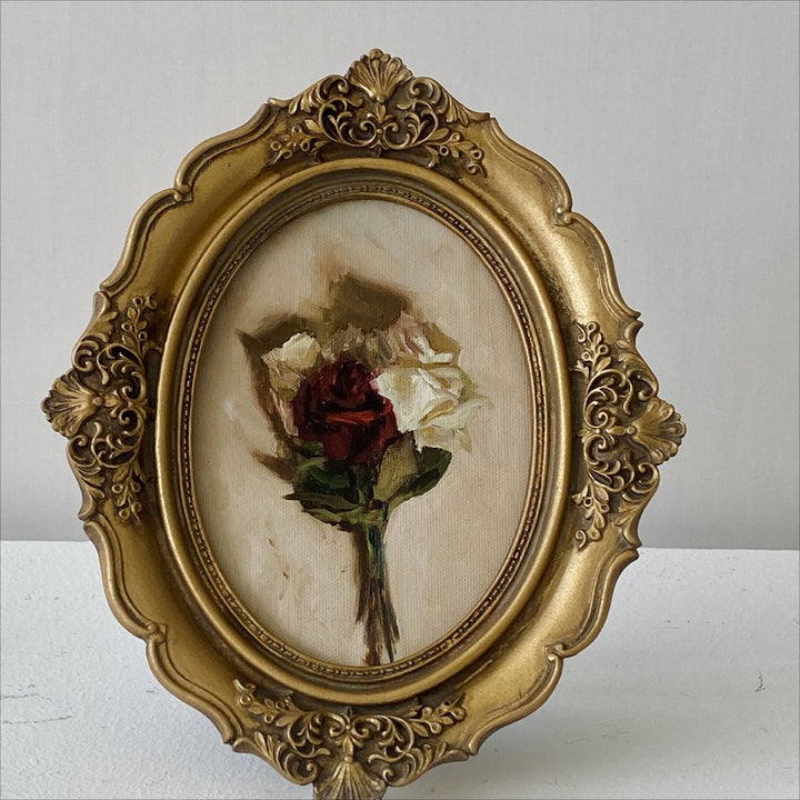 Vintage Gold Filigree Oval Frame