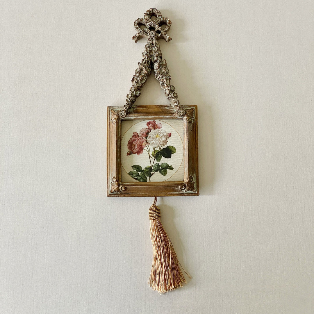 Antique Tassel Floral Wall Frame