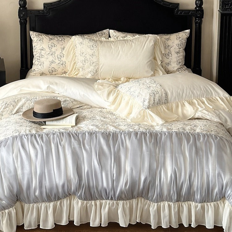 Blue Butterfly Bedding Set