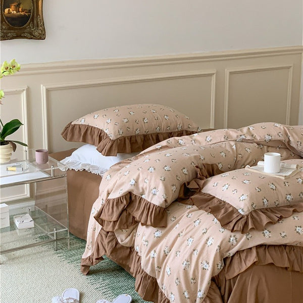 Frilly Floral Bedding Set