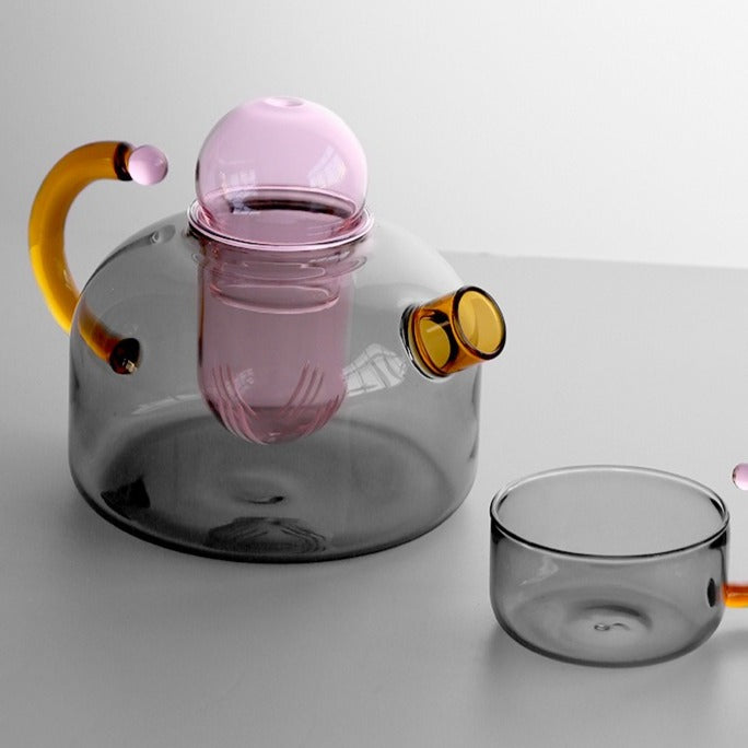 Bubble Pop Glass Teacup & Pot