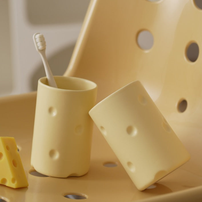Swiss Cheese Toothbrush Cup