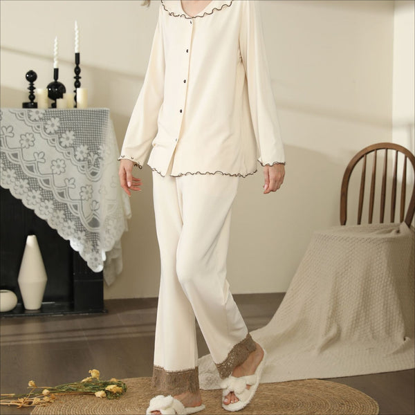 Line By Line Beige Loungewear
