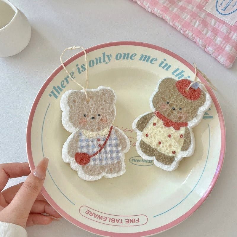 Vintage Bear Dish Sponge Set