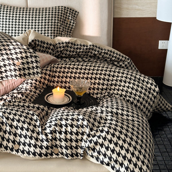 Lumina Houndstooth Bedding Set