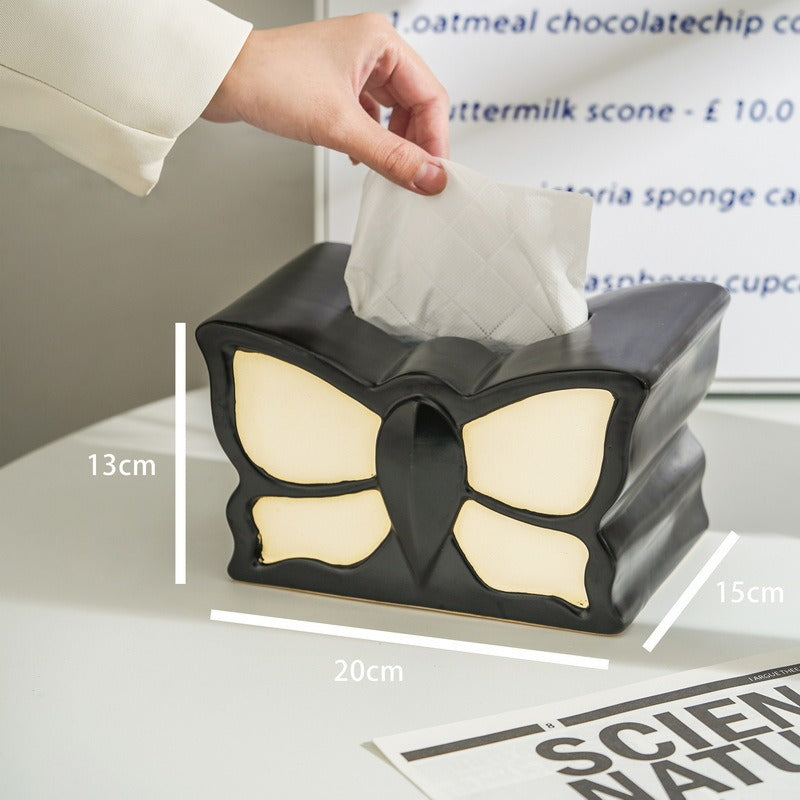 Charming Butterfly Ceramic Tissue Box
