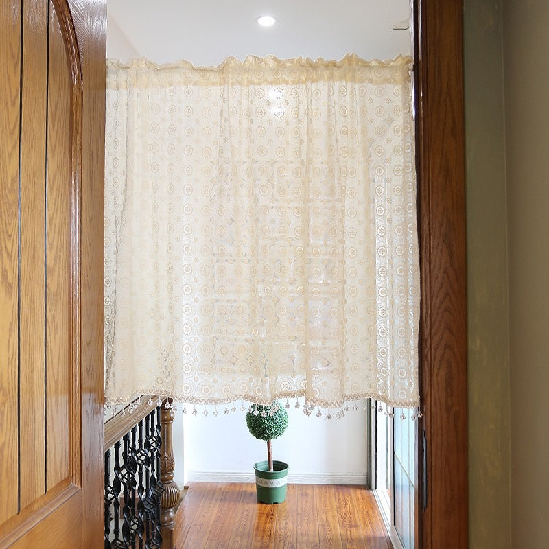 Courtly Embroidered Cabinet Curtain