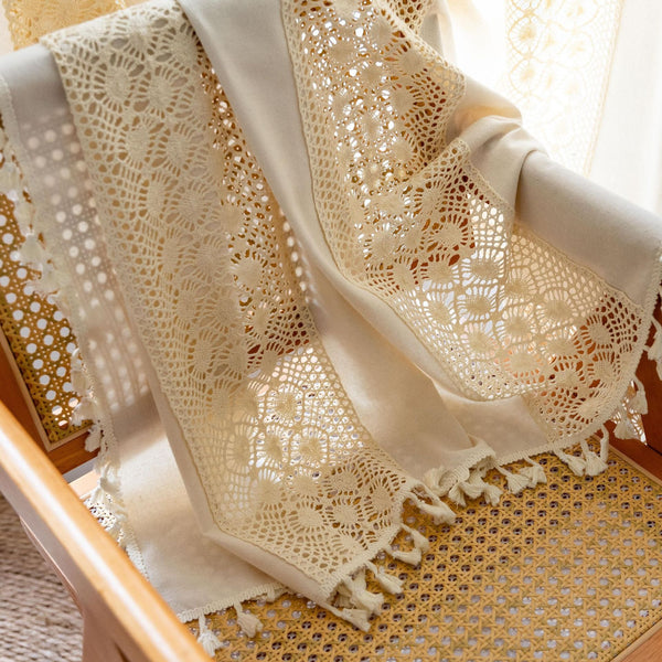 Sunlit Crochet Stripe Curtain