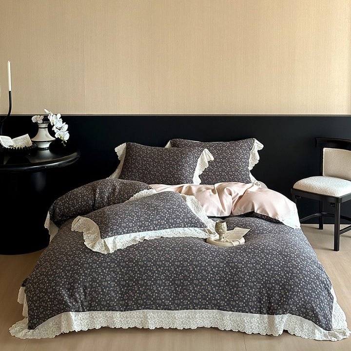 Timeless Floral Lace Bedding Set