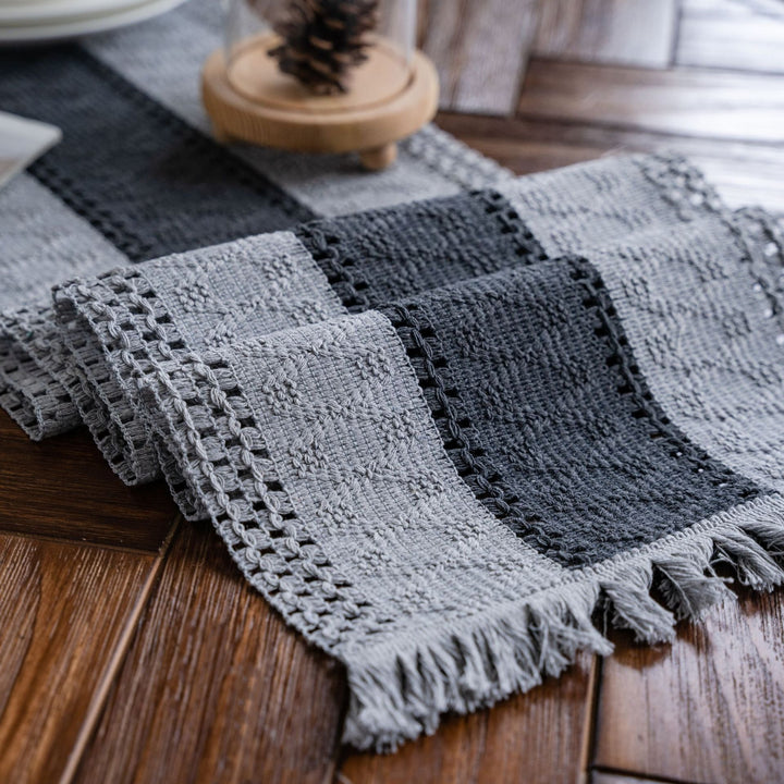 Nordic Woven Stripe Table Runner
