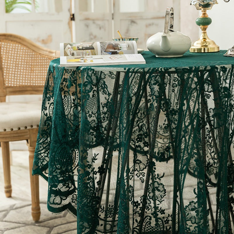 Moss Adventure Lace Round Table Cloth