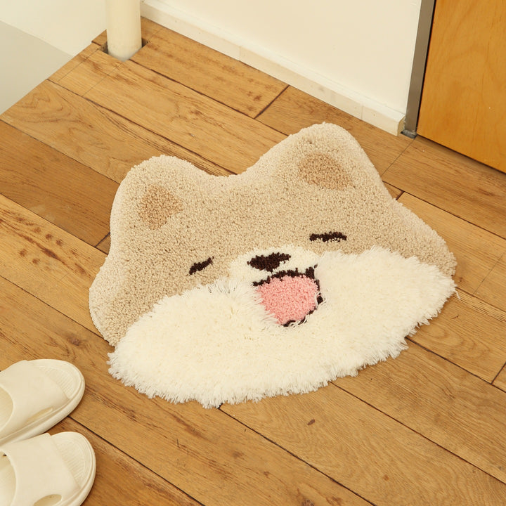 Fluffy Cheek Corgi Rug