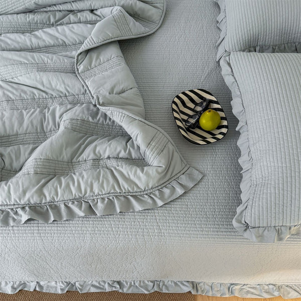 Soft Cream Summer Quilted Blanket