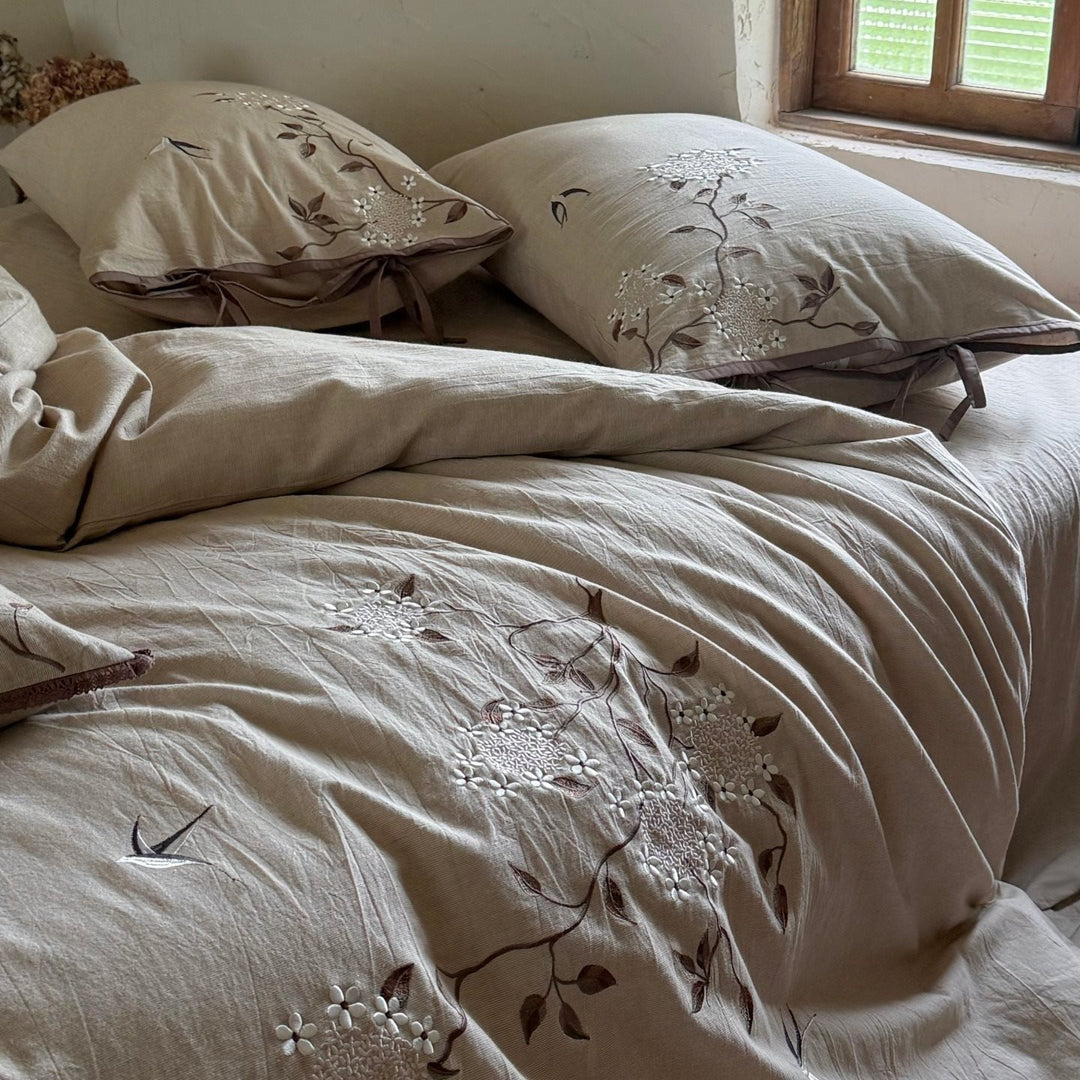 Garden Dawn Linen Cotton Bedding Set
