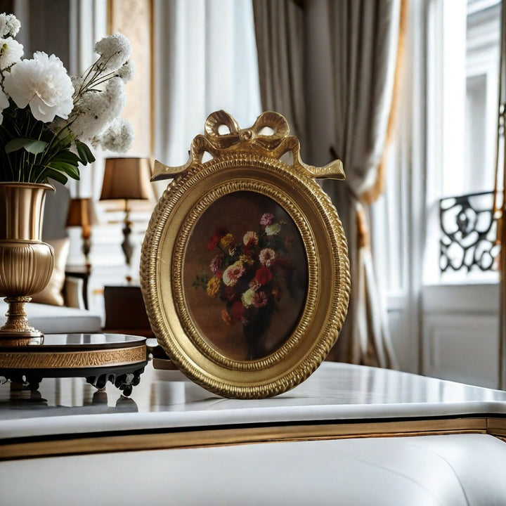 Victorian Bow Oval Photo Frame