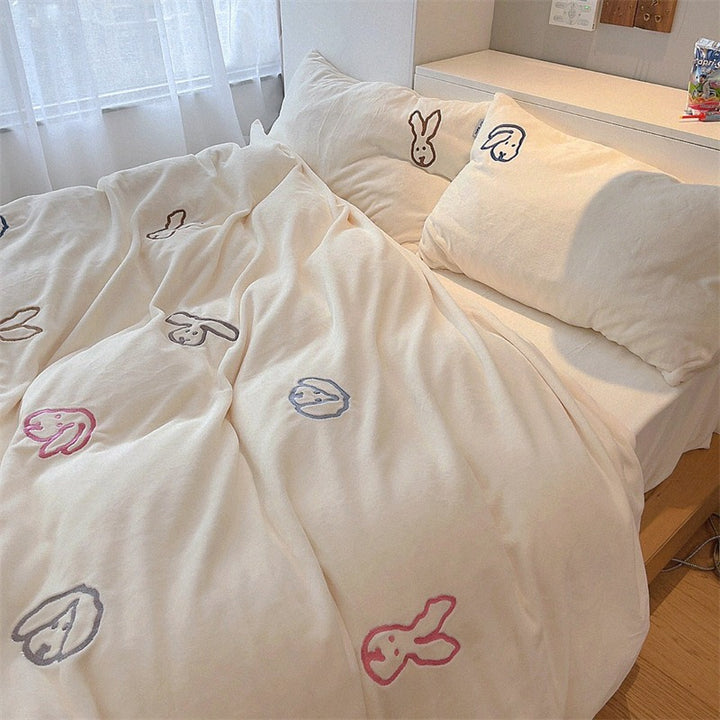 Warm Bunny Bedding Set Collection
