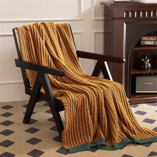 Earthy Contrast Throw