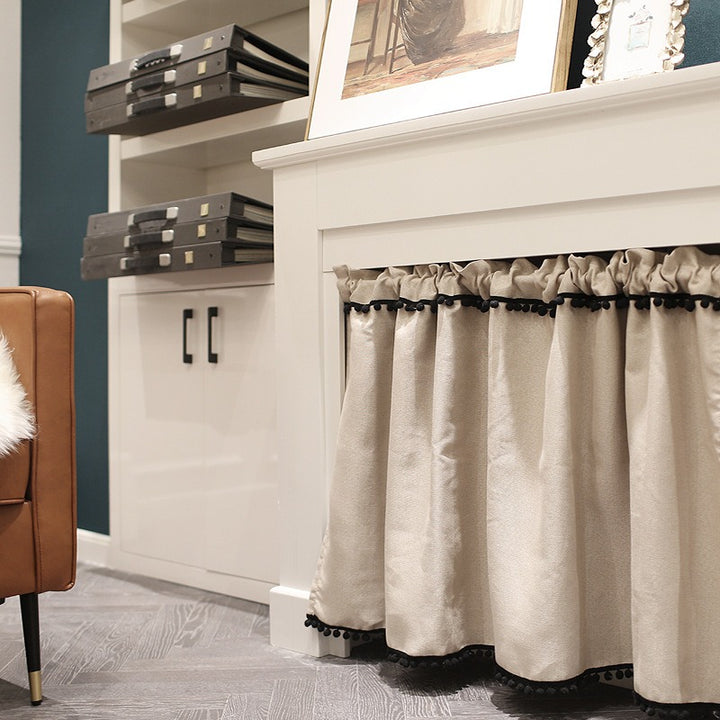Classical Beige Cabinet Curtain