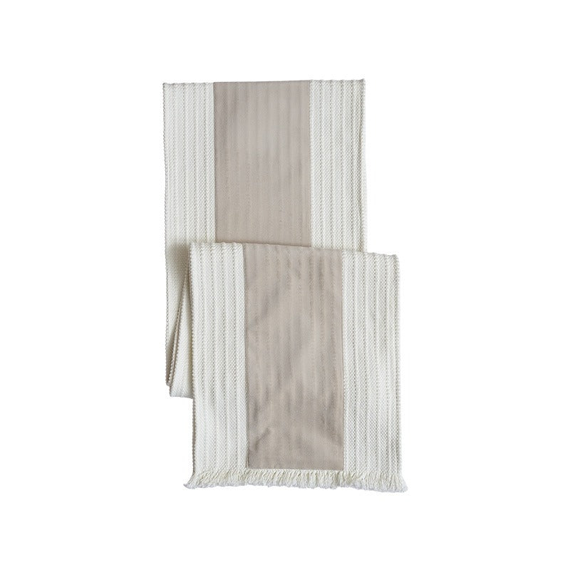 Ribbed Cotton Tassel Runner
