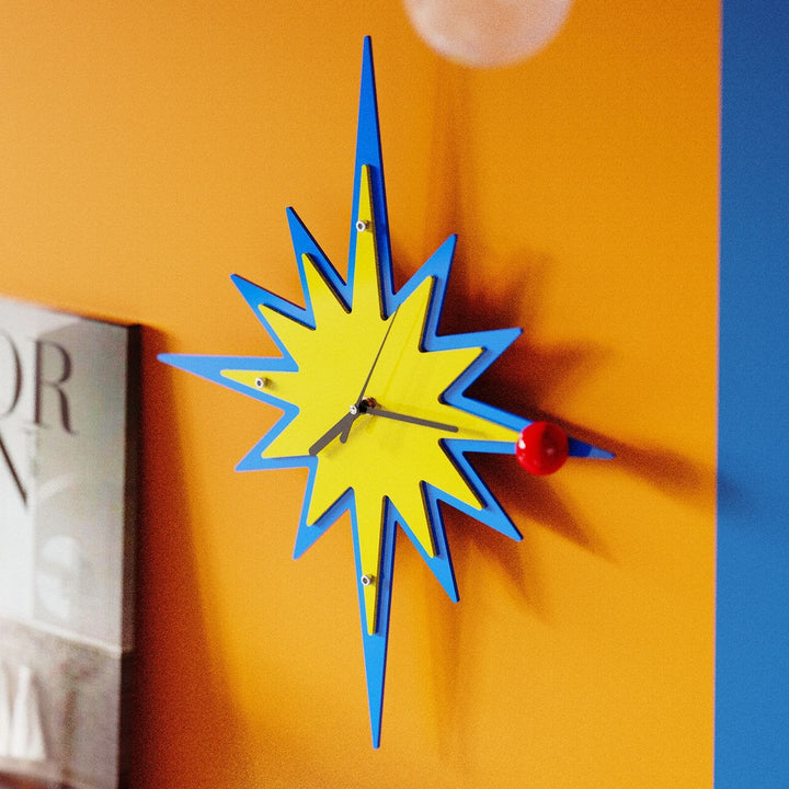 Retro Starburst Wall Clock