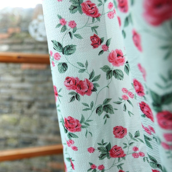 Countryside Rose Ruffle Curtain
