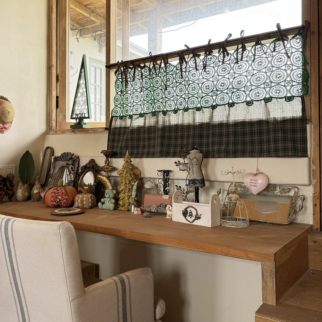 Highland Pastoral Woven Cabinet Curtain