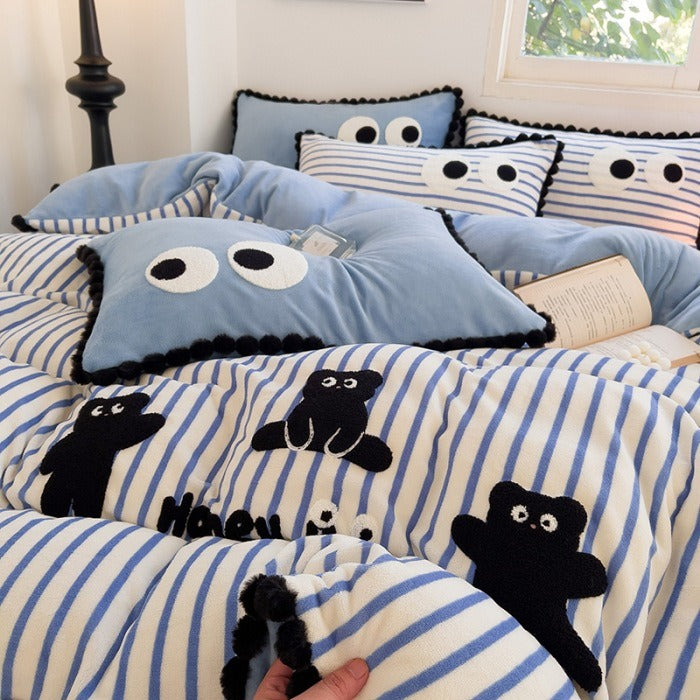 Purrfectly Cozy Bear Print Bedding Set