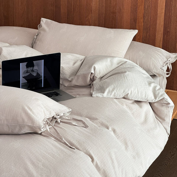 Snuggle Pup Linen Bedding Set