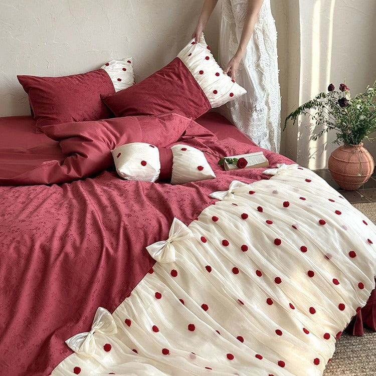 Polka & Bow Bedding Set